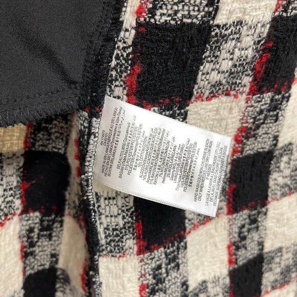 BCBGeneration Black White Red Longline Vest Small Sleeveless Jacket - Picture 5 of 9